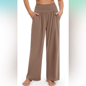 Women's Brown Wide-Leg Pants